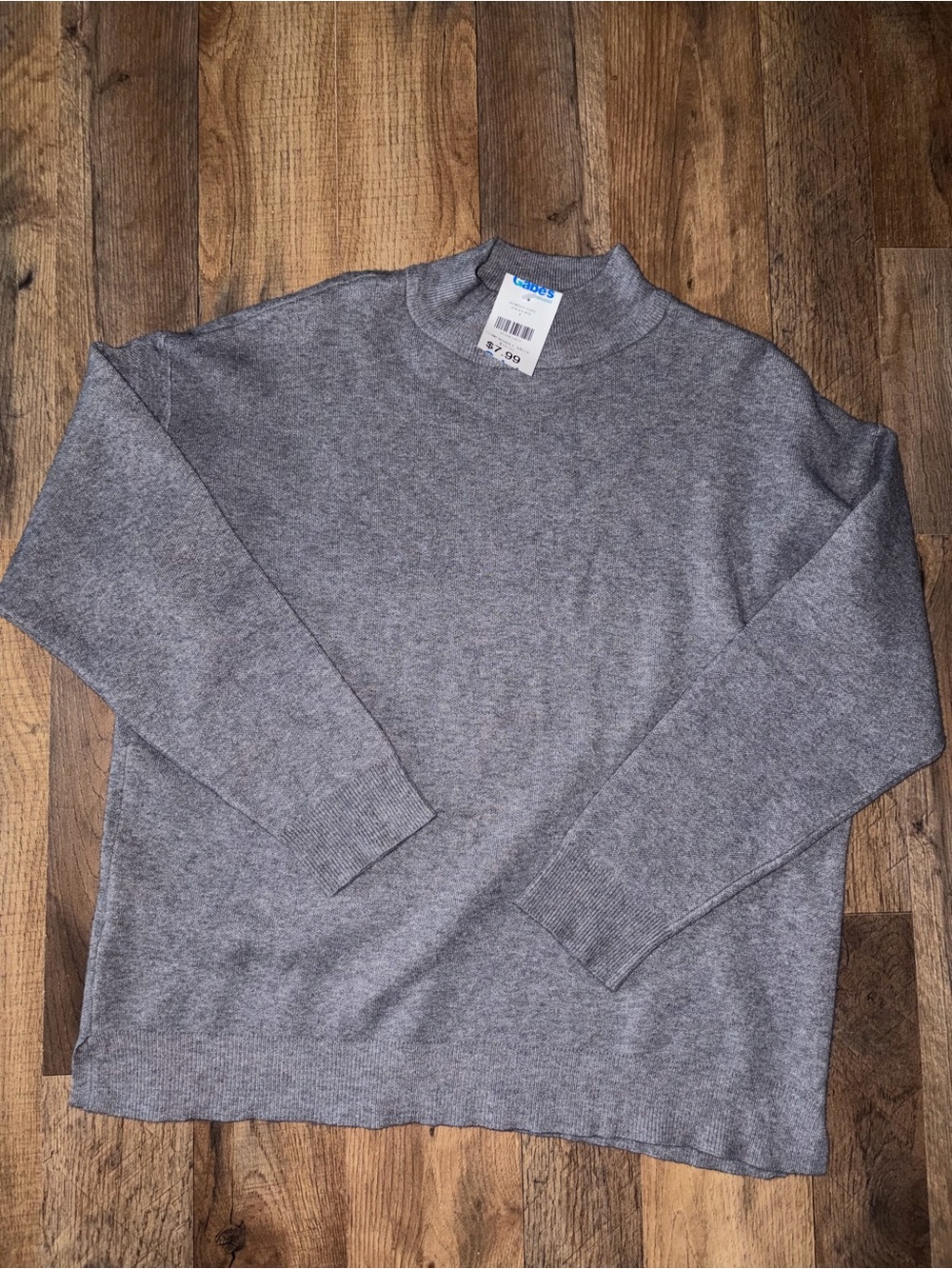 Gray Mock Neck Sweater -